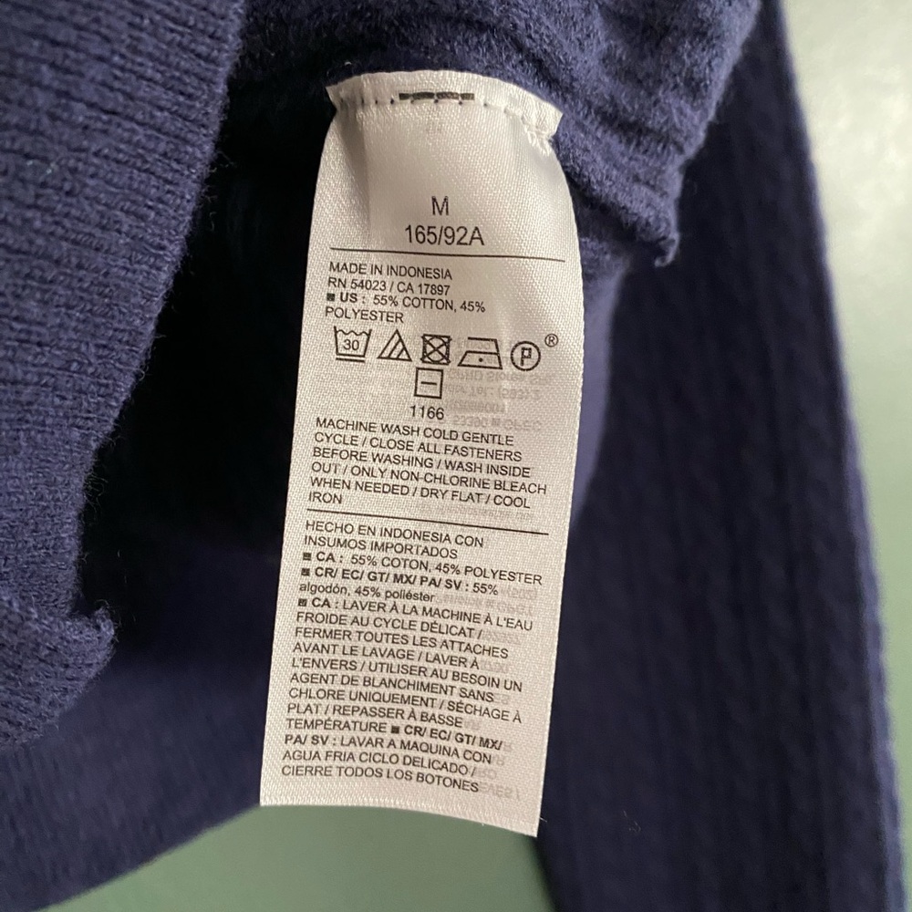 NWT cable knit cardigan Old Navy SoSoft Dark Blue Sweater braided twist cropped - Picture 7 of 14